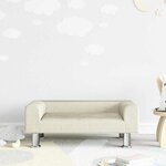 vidaXL Canapé pour enfants crème 70x45x26 5 cm velours