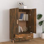 vidaXL Buffet haut Chêne fumé 70x31x115 cm Bois d'ingénierie