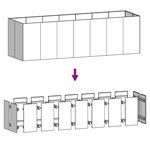 vidaXL Lit surélevé de jardin 280x80x80 cm acier corten