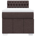 vidaXL Sommier à lattes de lit avec matelas Marron foncé 90x190 cm