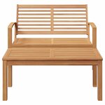 vidaXL Ensemble de canapé de jardin 2 Pièces Naturel Bois de teck solide
