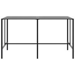 vidaXL Ensemble de bar de jardin 9 Pièces noir acier enduit de poudre