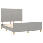 vidaXL Cadre de lit avec tête de lit Gris clair 140x200 cm