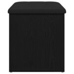 vidaXL Banc de Rangement Chêne noir 62 x 42 x 45 cm Bois d'ingénierie