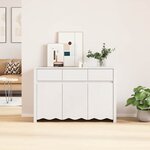 vidaXL Buffet Drammen Blanc 114 x 43 x 75.5 cm Bois de pin massif