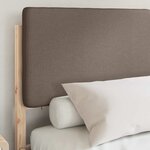 vidaXL Cadre de lit avec tête de lit rembourrée Taupe 140 x 200 cm