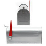 Us mailbox boite aux lettres design américain argent-gris montage au mur poste