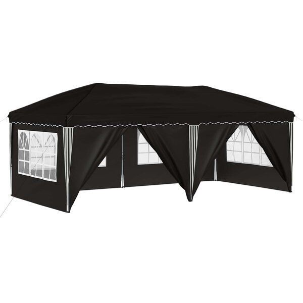 vidaXL Tente de fête pop-up 575 x 288 x 245 cm Noir