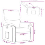 vidaXL Fauteuil inclinable marron similicuir