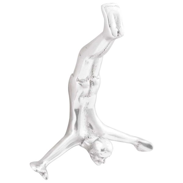 Sculpture vidaXL Argent 22x8x25 cm Aluminium Homme qui tombe