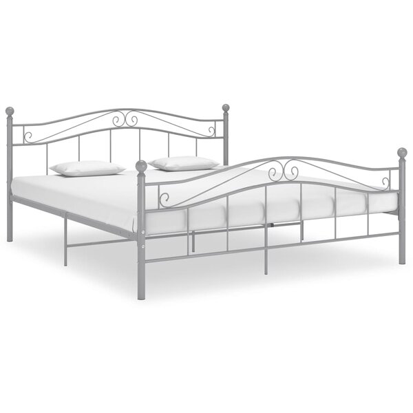 vidaXL Cadre de lit sans matelas gris métal 140x200 cm