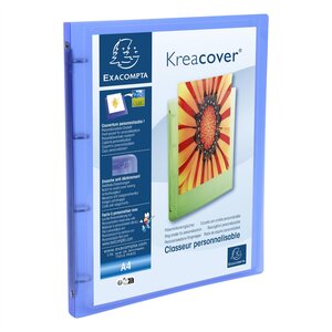 Classeur 4 anneaux 15mm PP Chromaline 5/10e Krea Cover A4 Coloris Aléatoire x 5 EXACOMPTA
