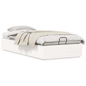 vidaXL Cadre de lit ottoman Blanc 90 x 200 cm Pin massif
