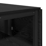 vidaXL Table à dîner 122 x 80 x 76 5 cm Bois d'ingénierie Chêne noir