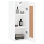 vidaXL Armoire murale blanc brillant 34 5x34x90 cm bois d'ingénierie