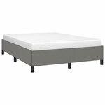 vidaXL Cadre de lit sans matelas gris foncé 140x190 cm tissu