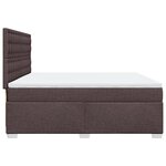vidaXL Sommier à lattes de lit avec matelas Marron foncé 200x200 cm