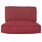 vidaXL Set de coussins de palette 2 Pièces Rouge bordeaux 80 x 80 x 12 cm