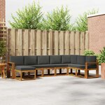 vidaXL Ensemble de canapés d'extérieur 8 Pièces Naturel et Anthracite