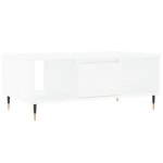 vidaXL Table basse Blanc 90x50x36 5 cm Bois d'ingénierie