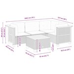 vidaXL Salon de jardin avec coussins 5 Pièces beige résine tressée