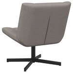 vidaXL Chaise pivotante Taupe 63 x 75 x 76 cm tissu