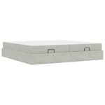 vidaXL Cadre de lit avec matelas avec matelas 2 Pièces Gris clair Velours