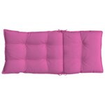 vidaXL Coussins de chaise à dossier haut lot de 2 rose tissu oxford