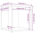 vidaXL Table d'appoint Gris béton 33x33x34 5 cm Bois d'ingénierie