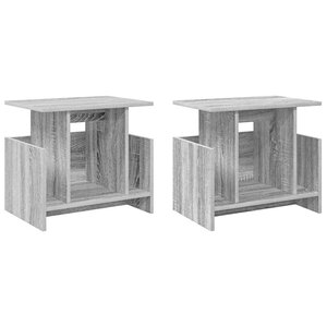 vidaXL Meuble TV 2 Pièces Gris Sonoma 50 x 35 x 45 cm Bois d'ingénierie