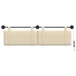 vidaXL Tête de lit suspendue Avec lumière LED Crème Tissu