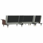 vidaXL Canapé-lit en forme de L gris clair 279x140x70 cm velours