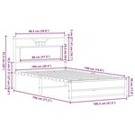 vidaXL Cadre de lit sans matelas chêne marron 100x190 cm