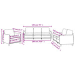 vidaXL Ensemble de canapés 3 Pièces avec coussins Rouge bordeaux Tissu