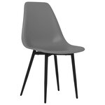 vidaXL Chaises à manger lot de 2 gris PP