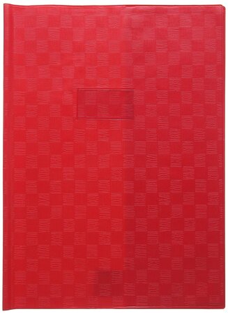 Protège-cahier Madras PVC 22/100e Avec Rabat Marque page 24x32 rouge CALLIGRAPHE