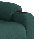 vidaXL Fauteuil de massage inclinable Vert foncé Tissu