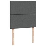 vidaXL Sommier à lattes de lit et matelas Gris foncé 90x190 cm Tissu