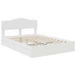 vidaXL Lit de Rangement Blanc 140 x 190 cm Bois d'ingénierie