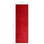 vidaXL Paillasson lavable Rouge 60x180 cm