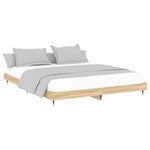 vidaXL Cadre de lit chêne sonoma 150x200 cm bois d'ingénierie