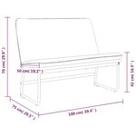 Banc banquette 100 x 75 x 76 cm tissu noir 02_0010501