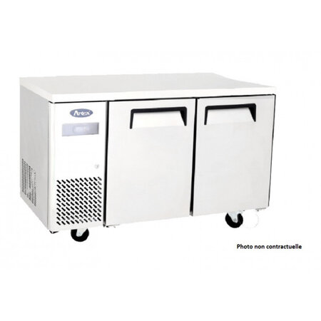 Table Réfrigérée Positive Compacte 2 Portes avec Dosseret - 270 à 370 L - Atosa - R600a2 Portes270Pleine