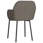 vidaXL Chaises à manger lot de 2 Gris foncé Velours