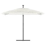 vidaXL Parasol de jardin avec mât en acier blanc 290x290x238 cm