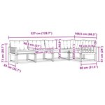 vidaXL Ensemble de canapés d'extérieur 5 Pièces Blanc et Beige