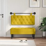 vidaXL Tête de lit suspendue Avec lumière LED Jaune Velours