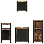 vidaXL Ensemble de mobilier de salle de bain avec étagère 4 Pièces