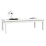 vidaXL Table basse Blanc 110x50x30 cm Bois massif de pin