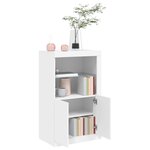 vidaXL Armoire latérale avec éclairage LED blanc bois d'ingénierie